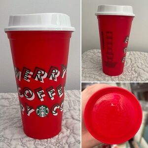 TWO Starbucks Reusable Christmas Cups